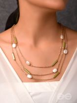 The Tranquil Garden - Multi Layered Neckpiece With Anti-Tarnish Coating