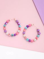 FUNKY FUNFAIR FANTASY - CUTE HOOP EARRINGS