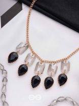 The Shadowed Nights -Golden Statement Neckpiece With Anti-Tarnish Coating 