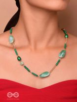 The Mossy Cascade - Bold Golden Neckpiece With Anti-Tarnish Coating 