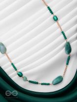 The Mossy Cascade - Bold Golden Neckpiece With Anti-Tarnish Coating 