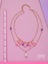 Whimsy Wonderland Waves - Cute Multilayered Neckpiece With Anti-Tarnish Coating 