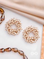 THE MOONLIT BLOOMS - GOLDEN PEARL STUDS