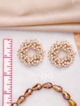 THE MOONLIT BLOOMS - GOLDEN PEARL STUDS