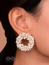 THE MOONLIT BLOOMS - GOLDEN PEARL STUDS