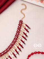 Sadhya - The Stellar Reflections - Golden Embellished Hand Embroidered Neckpiece With Anti-Tarnish Coating 