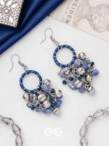 THE SAPHIRE GARDEN - WRAPPED WITH SILK THREAD DROP EARRINGS