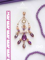 Pratihata - The Sangria Chandeliers - Statement Golden Embellished Earrings