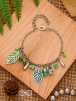 LEAFING IT AWAY - OXIDISED EMBELLISHED BRACELET