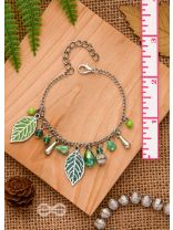 LEAFING IT AWAY - OXIDISED EMBELLISHED BRACELET