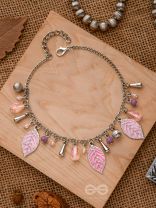 THE WHISPERING LEAVES - PURPLE & SILVER BRACELET