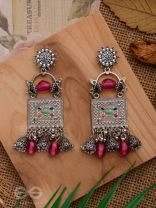 THE BOHO BERRIES - EMBELLISHED OXIDISED EARRINGS