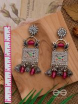 THE BOHO BERRIES - EMBELLISHED OXIDISED EARRINGS