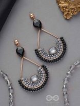 Ajadani - Galaxy Nights - Stone And Beads Embroidered Earrings