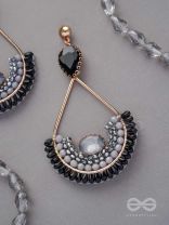 Ajadani - Galaxy Nights - Stone And Beads Embroidered Earrings