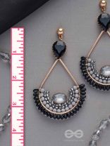 Ajadani - Galaxy Nights - Stone And Beads Embroidered Earrings