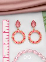 PINK OPULENCE - PEAR GEMSTONE DROP EARRINGS
