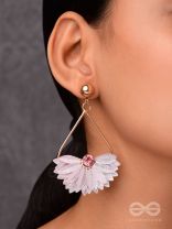 PETAL POWER PLAY - PASTEL PINK DROP EARRINGS