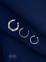 TRIPLE TREBLE - SET OF THREE EAR CUFFS (ONE EAR)