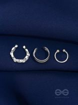 TRIPLE TREBLE - SET OF THREE EAR CUFFS (ONE EAR)