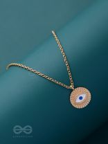 An Eye For An Eye - Golden Casual Neckpiece With Anti-Tarnish Coating 