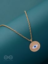 An Eye For An Eye - Golden Casual Neckpiece With Anti-Tarnish Coating 