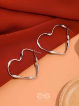 YOUR TWISTED LOVE - SILVER HOOP EARRINGS