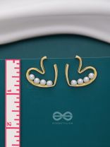 LOVE YOU STILL - GOLDEN PEARL STUDS