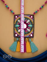 ABHATI - THE BRIGHT APPEARING - BEADS, SEQUINS, MIRROR AND METAL COINS EMBROIDERED NECKPIECE