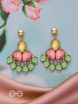 THE CHARMING ROSETTES - GOLDEN EMBELLISHED EARRINGS