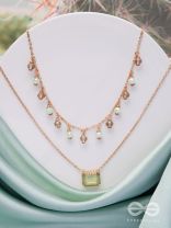 Jade Dream Drapes - Statement Multilayered Neckpiece With Anti-Tarnish Coating 