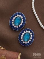 AMRITARA - THE ETERNAL ESSENCE - STONE, PEARLS AND SEQUINS EMBROIDERED EARRINGS