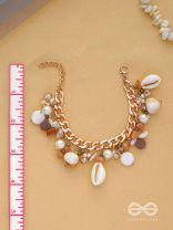 Shellacious Charm - Statement Golden Embellished Bracelet