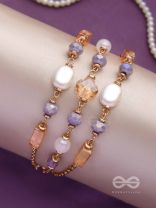 THE GLIMMERING LAVENDERS - ELEGANT MULTILAYERED BRACELET