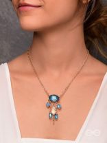 Sky Line Coast - Blue Casual Neckpiece With Anti-Tarnish Coating 