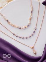 The Lavender Meadows - Casual Multilayered Neckpiece With Anti-Tarnish Coating 