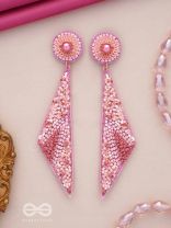Dviguna - The Sleek Splendor - Cutdana, Resham And Sequins Hand Embroidered Earrings
