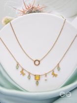 The Dragonfly's Home - Casual Multilayered Neckpiece With Anti-Tarnish Coating 