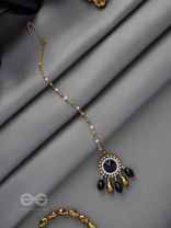 Angika - A Dramatic Sentiment - Stone, Beads And Glass Drops Hand Embroidered Maangtika