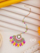 ADIBHYA - A COLORFUL CARNIVAL - SEQUINS, BEADS AND GLASS DROP EMBROIDERED MAANGTIKA