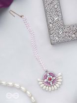 MUKHASHRI - FILLED WITH BEAUTY - STONES, CUTDANA AND BEADS EMBROIDERED MAANGTIKA