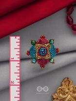 Vilasata - The Radiant Charm - Beads And Cutdana Hand Embroidered Ring