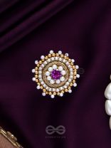 Kimbila - A Sweet Bud - Beads, Dabka And Stone Hand Embroidered Ring