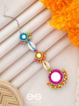 PRATIMITA - BEAUTY IN MIRROR - SHELL, BEADS AND MIRROR EMBROIDERED MAANGTIKA