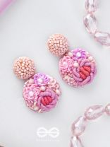 Pushpayita - Adorned With Flowers - Sequins, Cutdana, Resham And Beads Hand Embroidered Earrings