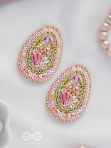 Abhra - The Clouded Glamour - Sequins, Resham And Beads Hand Embroidered Earrings