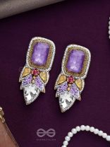 VIYATI - THE DEVIANT UNIQUENESS - STONES AND BEADS EMBROIDERED EARRINGS