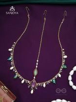 SIBIRA - SUPREME ROYALTY - STONE, BEADS AND GLASS DROPS EMBROIDERED MAANGTIKA