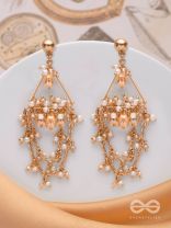 Abhrita - The Gleaming Layers - Golden Embellished Earrings