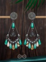 THE DREAMWAVE DROPS - OXIDISED DROP EARRINGS
